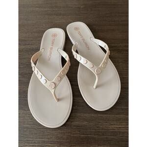 Tory Burch Sandals Women’s 9 Studded Jelly Thong Blush Pale Pink